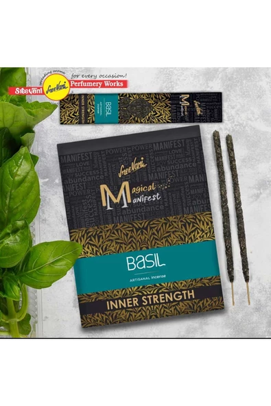 sree vani Basil (FESLEĞEN) Kokusu Magical Manifest Sanatsal Doğal El Yapımı Premium Kalite Tütsü