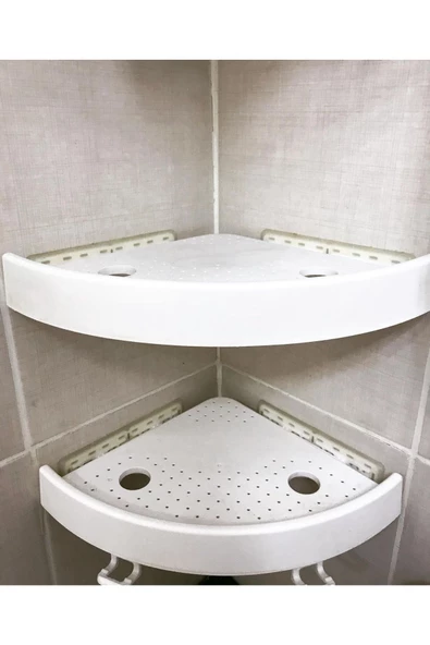 UmutAksesuar Banyo Mutfak Düzenleyici Vidasız Kolay Montaj Raf 3 Adet - 7