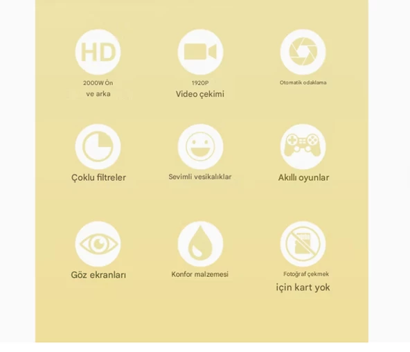 QASUL Sevimli Dijital Video Kamera 20mp Karikatür Çocuk Selfie Kamerası Çoklu Filtreler, Oyun, Müzik - 7