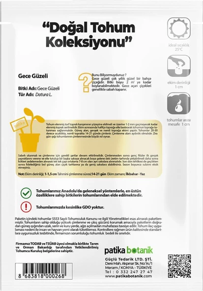 15 Adet Gece Güzeli (Datura L.) Çiçek Tohumu - 3