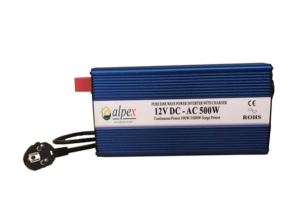Alpex 500 Watt 12 Volt UPS (Şebeke Şarjlı) Tam Sinüs İnverter - Resim 2