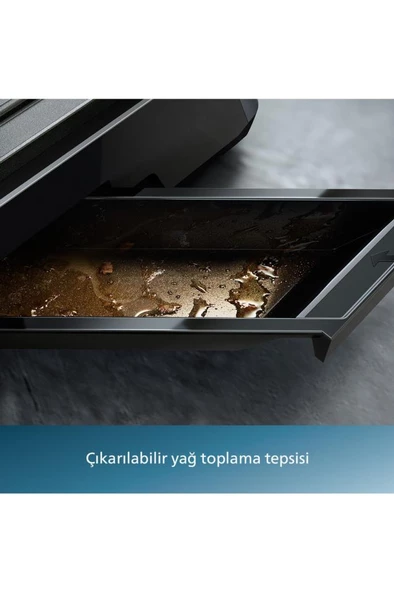Philips 7000 Serisi Izgara ve Tost Makinesi, 8 Ön Ayarlı Programlar, Gıda Termometresi,  HD6307/70 - Resim 4