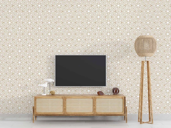 Geometrik Motifli Duvar Kağıdı - Resim 3
