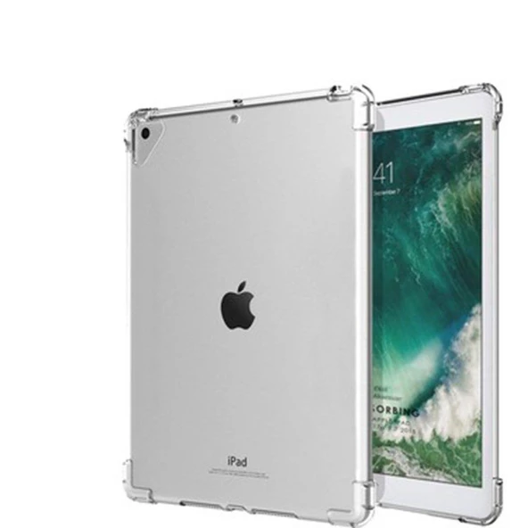 Smody Apple iPad 9.7 (2018) İle Uyumlu Kılıf Kenar Korumalı Şeffaf Silikon