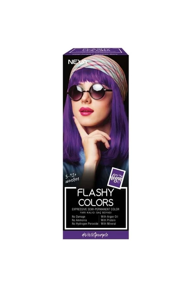 Flashy Colors Yarı Kalıcı Saç Boyası Menekşe Moru-violet Purple