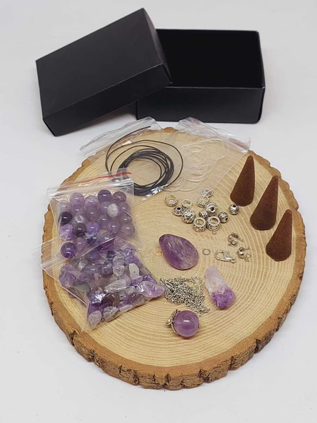 Ametist Taşı Hediyelik - Kutulu Doğaltaş Başlangıç Seti (56010) ürün görseli