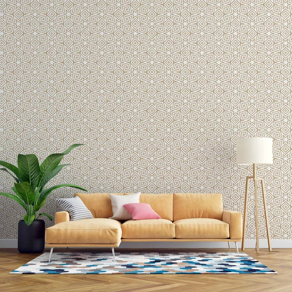Geometrik Motifli Duvar Kağıdı ürün görseli