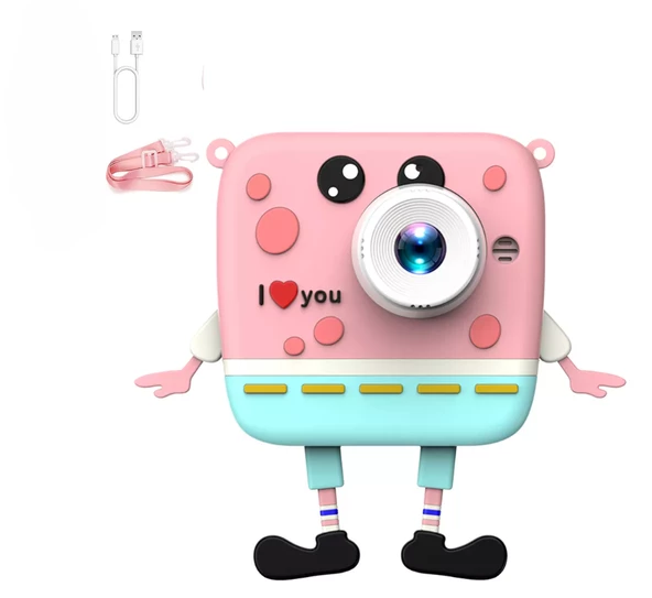 QASUL Sevimli Dijital Video Kamera 20mp Karikatür Çocuk Selfie Kamerası Çoklu Filtreler, Oyun, Müzik - 6