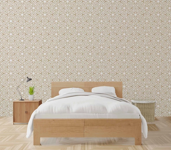 Geometrik Motifli Duvar Kağıdı - Resim 2