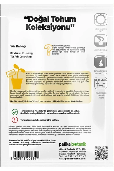 15 Adet Süs Kabağı Tohumu - 3