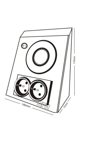 MAS ELEKTRO MPM Mutfak Tezgah Dolap Altı Prizli Led Aydınlatma Çift Priz Metal Beyaz Kasa 3w Led Beyaz Işık 6500k - Resim 2