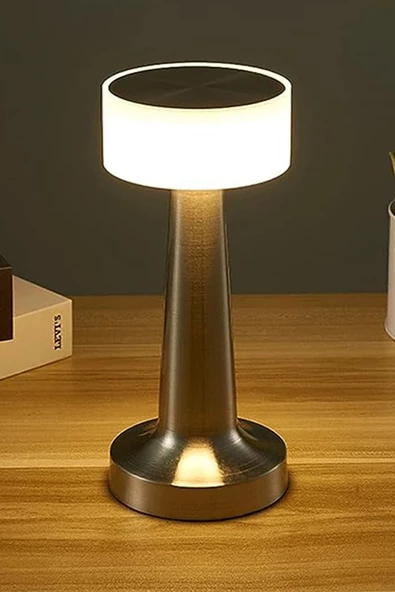 MAS ELEKTRO Cata Dekoratif Şarjlı Dokunmatik Led Masa Lambası Usb Kablolu Abajur ve Gece Lambası - 5