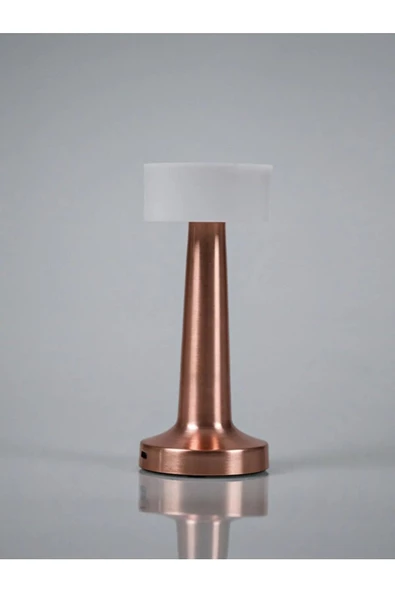 MAS ELEKTRO VoltLight Dekoratif Şarjlı Dokunmatik Led Masa Lambası Usb Kablolu Abajur Ve Gece Lambası Bakır Renk 3 RENK - 2