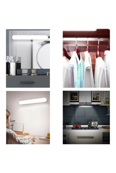 MAS ELEKTRO Cata Mıknatıslı Şarjlı Led Işık Usb Şarjlı Kablosuz Led Lamba 3 Farklı Işık Led Aplik - 2
