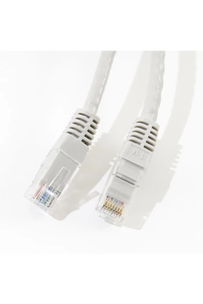 MAS ELEKTRO EFB Cat6 UTP Patch Kablo, Ethernet Kablosu, 1Gbit Hızında Veri İletimi, İnternet Kablosu, Gri, 1Mt - 2
