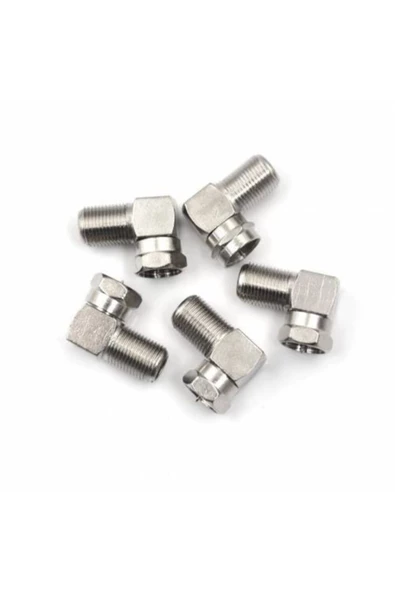 MAS ELEKTRO OEM F Konnektör L Fiş 90 Derece 5 Adet