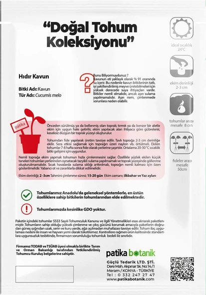 20 Adet Hıdır Kavun Tohumu - 3