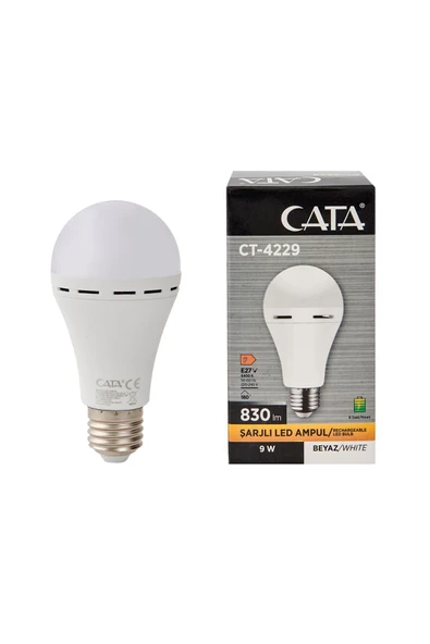 Cata CT-4229 Şarjlı Led Ampul - Beyaz Işık