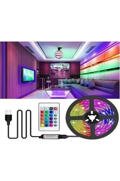 MAS ELEKTRO Cata CT-4566 USB'Lİ TV ARKASI RGB LED 3MT - 2