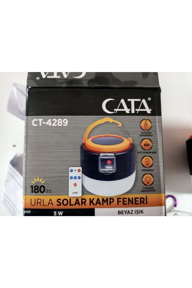 MAS ELEKTRO Cata Urla Şarjlı Solar Kamp Feneri (beyaz Işık) Ct-4289 - 6