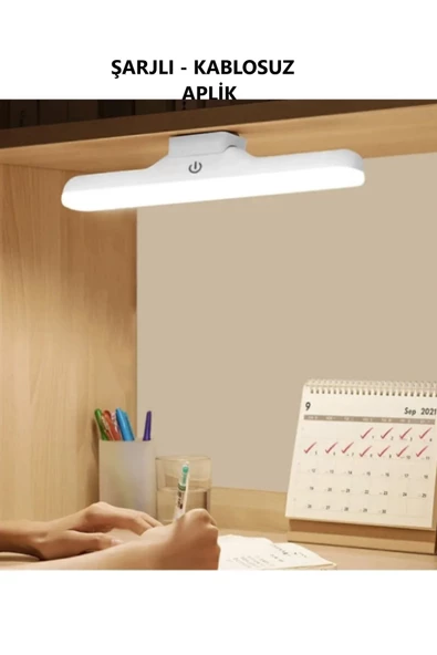 MAS ELEKTRO luxshome Usb Şarjlı Yapışkanlı Kablosuz Mıknatıslı 3 Farklı Renk Işıklı Led Kademeli Aplik Işık Lamba Armatür - 4