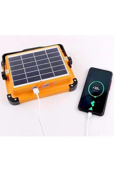 MAS ELEKTRO Cata Ct-4698 Güneş Enerjili Şarjlı Solar Led Projektör 200w Çakarlı Fener 6400k - 3