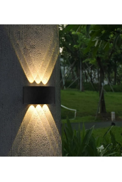 MAS ELEKTRO Cata Dekoratif Çift Yönlü Duvar Aydınlatma Led Aplik Duvar Lambası Haiti Desenli Duvar Aplik - 3
