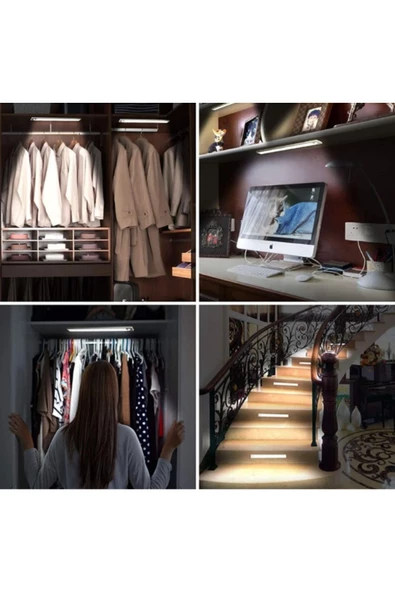 MAS ELEKTRO Cata Ct 2464s 3w Şarjlı Led Sensörlü Dolap Içi Lamba 3 Renk Mod Siyah Kasa - 2