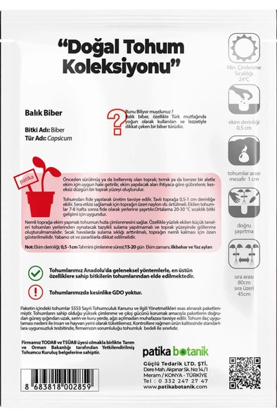 100 Adet Balık Biber Tohumu - 3