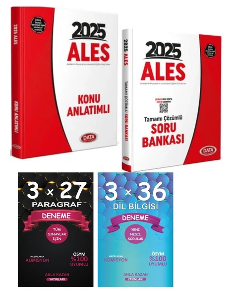 Data 2025 ALES Konu ve Soru ile Anla Kazan Paragraf Dil Bilgisi Deneme 4lü Set - 2