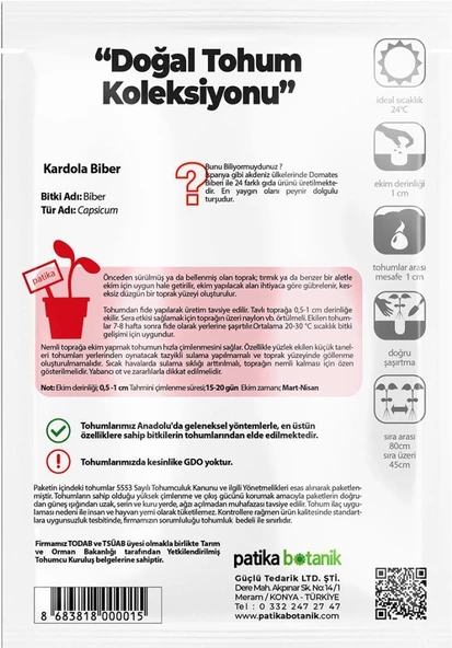 150 Adet Yerli Ata Kardola Biber Tohumu (Mini Kapya) - Resim 3