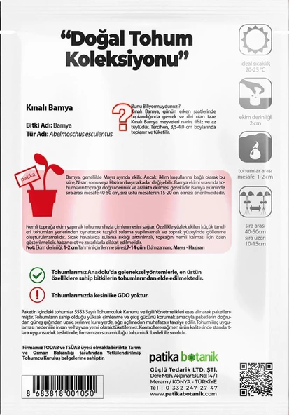 80 Adet Yerli Ata Sultani Bamya Tohumu - 3
