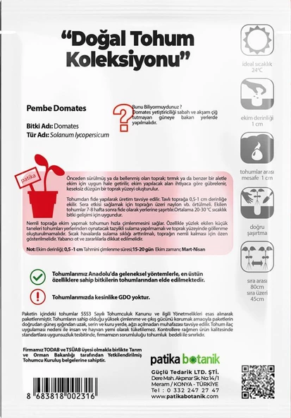 100 Adet Pembe Domates Tohumu- İnce Kabuk-Sofralık - Resim 3