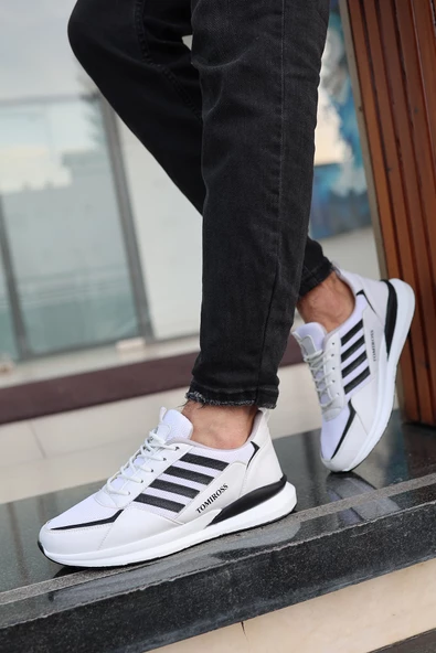 Terrexs Beyaz Beyaz Ortopedik Günlük Garantili Yürüyüş Koşu Sneaker Spor Ayakkabı TERREXS-1769 - 3