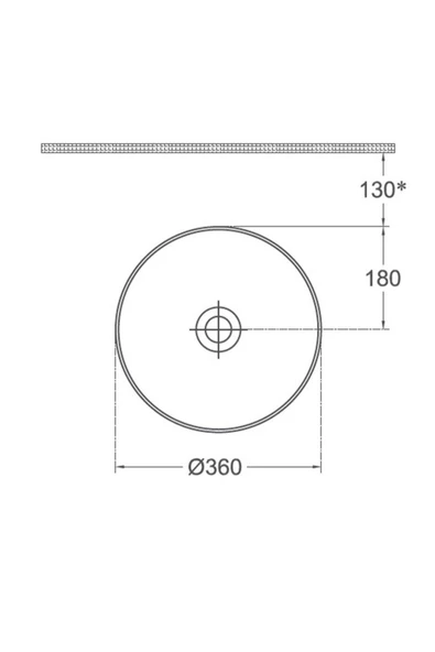 İsvea Isvea Infinity Tezgah Üzeri Lavabo 36Cm Antrasit - Resim 3