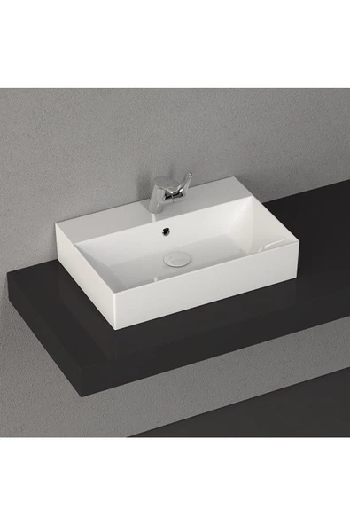 İsvea Isvea Sistema Z Frame Dolap Uyumlu Tezgah Üstü Lavabo 60 Cm Beyaz 10Sf50060 - 2