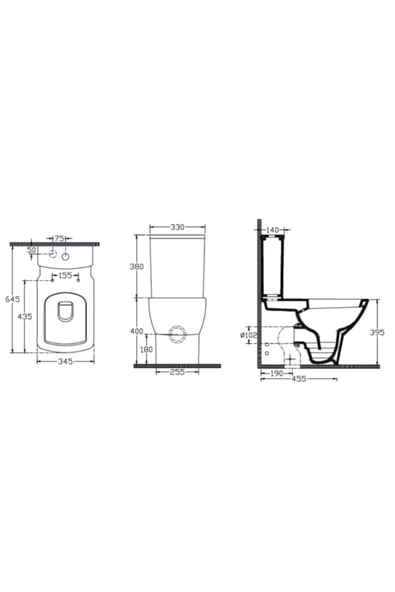 İsvea Isvea Soluzione Vı Duvara Sıfır Klozet Tk. Yavaş Kapaklı Ve Kendinden Montajlı Iç Takımlı(4 Parça) - 3