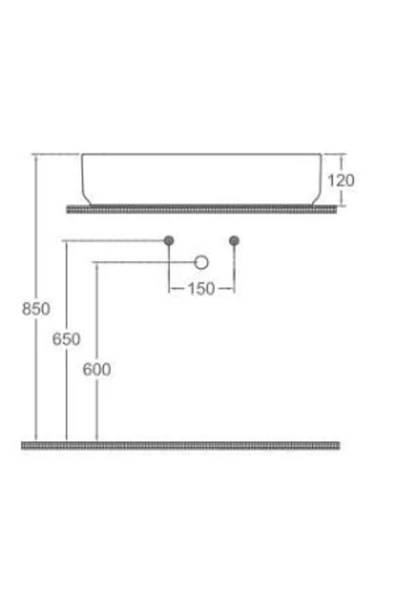 İsvea Isvea Infinity Tezgah Üzeri Lavabo 55Cm Mat Beyaz - 3