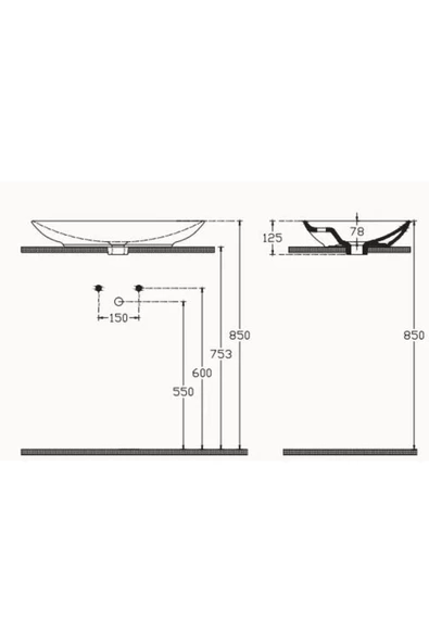 İsvea Isvea Sistemay Tezgah Üstü Lavabo 65 Cm - 3