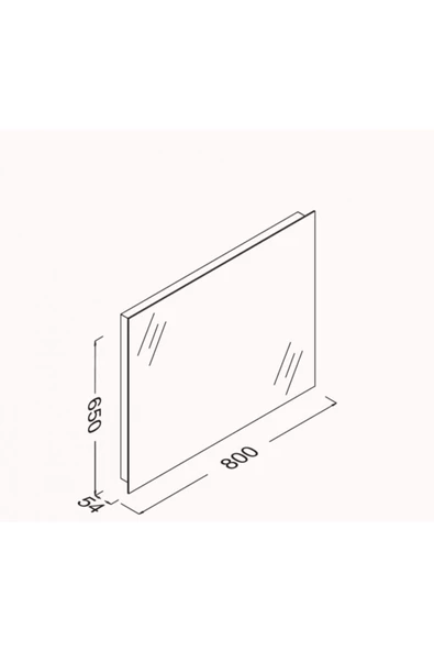 İsvea Isvea 80 Cm M2 Profil Çerçeveli Ayna - 2
