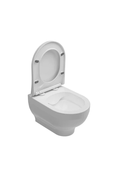 İsvea Soluzione Xı Rimless -Kanalsız Asma Klozet - Gömme Rezervuar Set -Mat Krom Kapaklı-5 Parça - 4