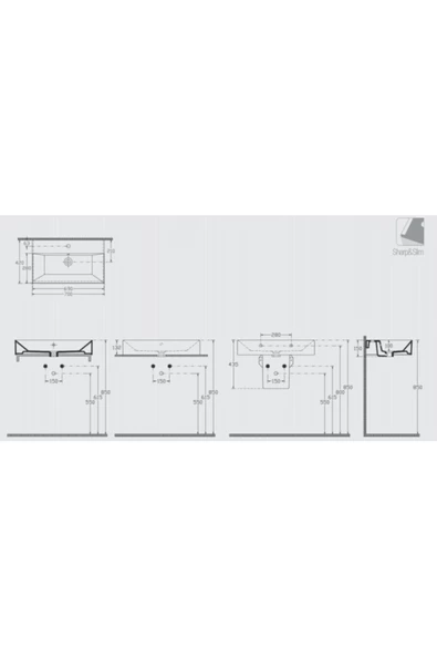 İsvea Sistema Z 70 Cm Lavabo - 2