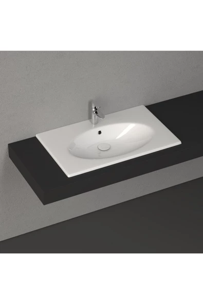 İsvea Sistemax Clear Flat Lavabo 80 Cm