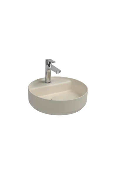 İsvea Isvea Infinity Batarya Delikli Tezgah Üzeri Lavabo 42Cm Fil Dişi