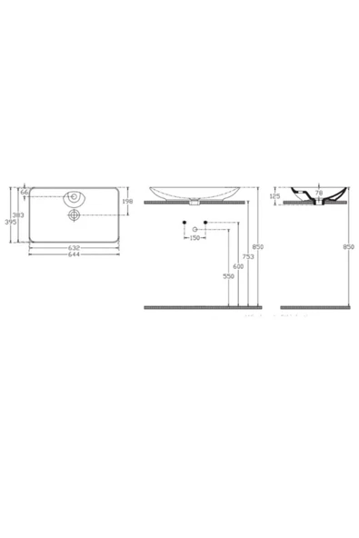 İsvea Isvea Sistemay Clear 65 Cm Antrasit Tezgah Üstü Lavabo - Resim 3