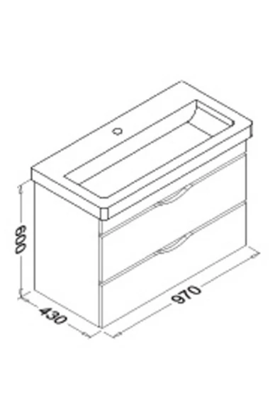İsvea Isvea Neo 100 Cm Lavabo Dolabı, Beyaz - 3