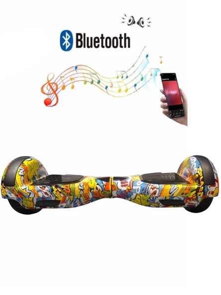 Citymate Elektrikli Kaykay Hoverboard Bluetooth 6.5 Inch Desen25