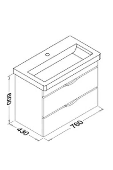 İsvea Isvea Neo 80 Cm Lavabo Dolabı Beyaz - 3