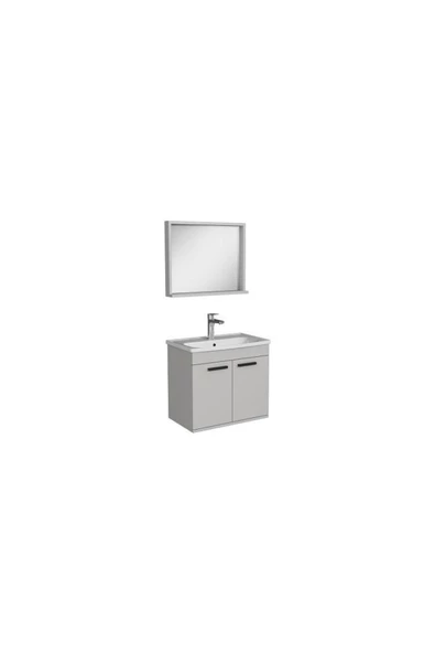 Evdeniste Ece Rubino Beyaz 60 Cm Kare Lavabolu Banyo Dolabı - 4