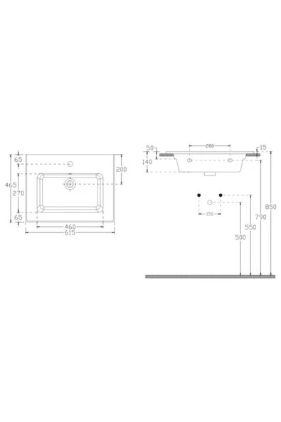 İsvea Isvea Sistemat Flat Lavabo 61 Cm - 2